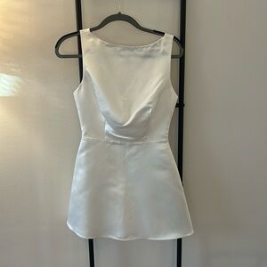 Reformation Zenni mini dress white satin